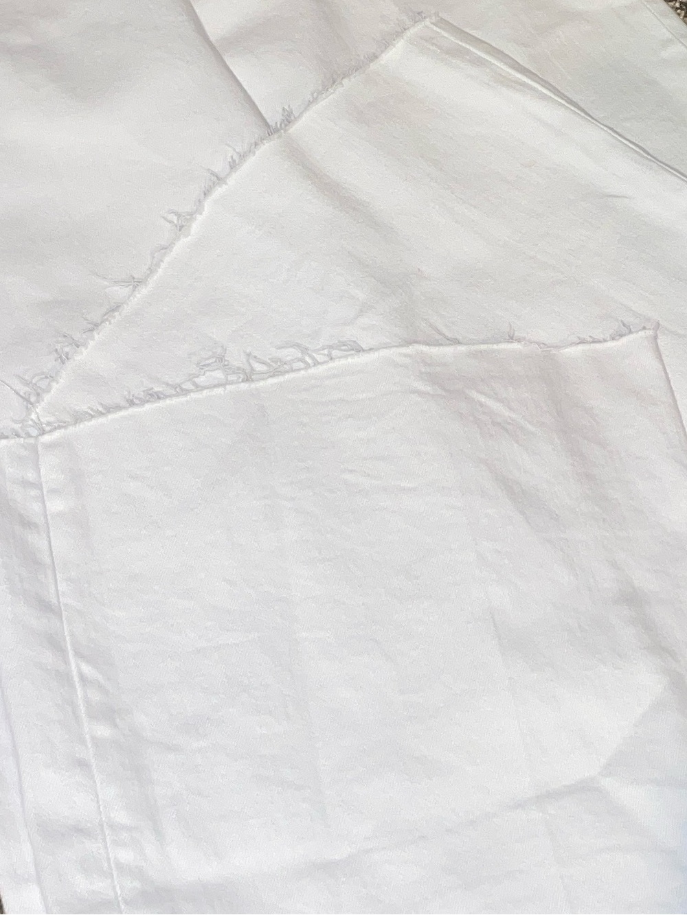 Dear John Fiona White Wide Leg Destructed Hem Jeans NWOT - Picture 6 of 8